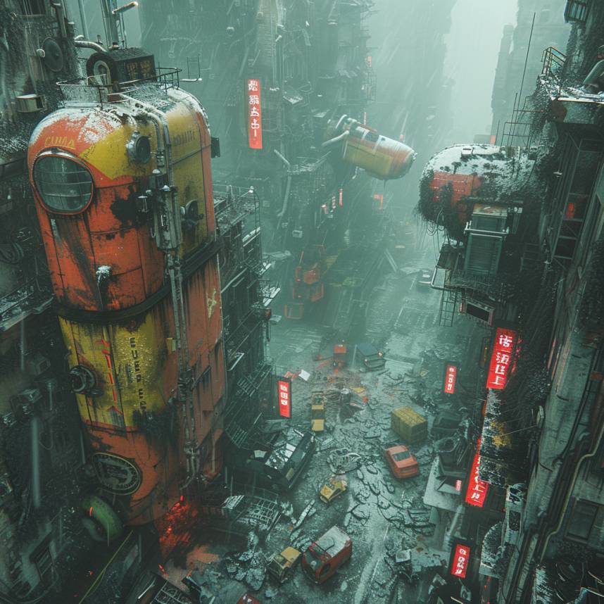 Dystopian Metropolis Navigate the dense streets of