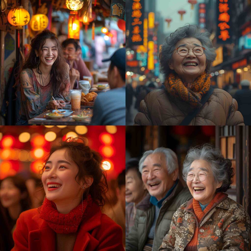 In China Chinese people with a low punchline laugh