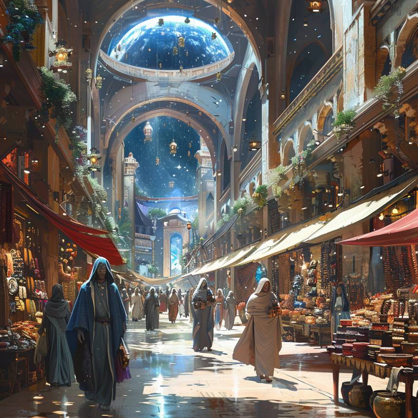Interdimensional Market Wander through a market th