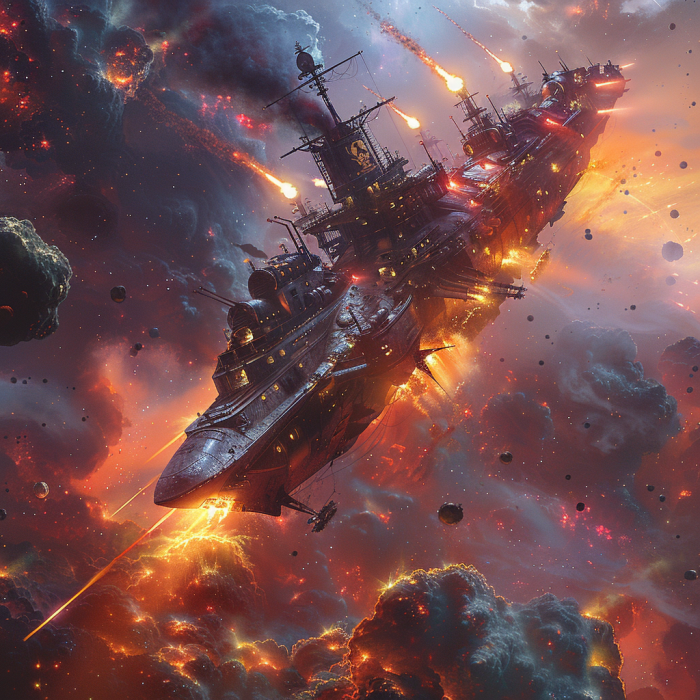 Space Pirate Ship Battle Envision epic skirmishes