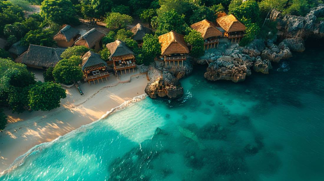 AI-generated resort aerial view