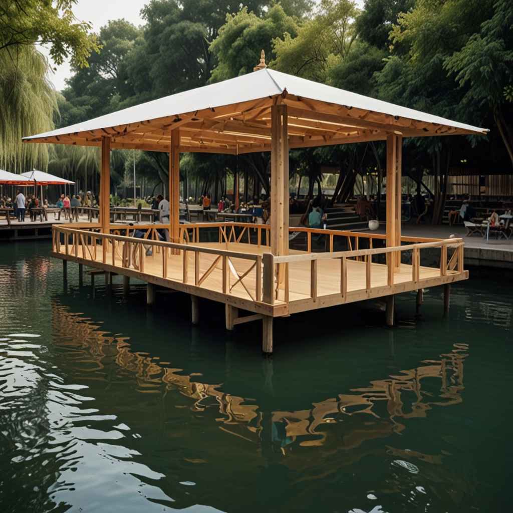 Leonardo Lightning XL A floating pavilion for a river market b 2