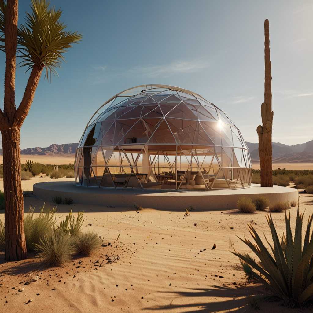 Leonardo Lightning XL A futuristic dome habitat located in a d 0