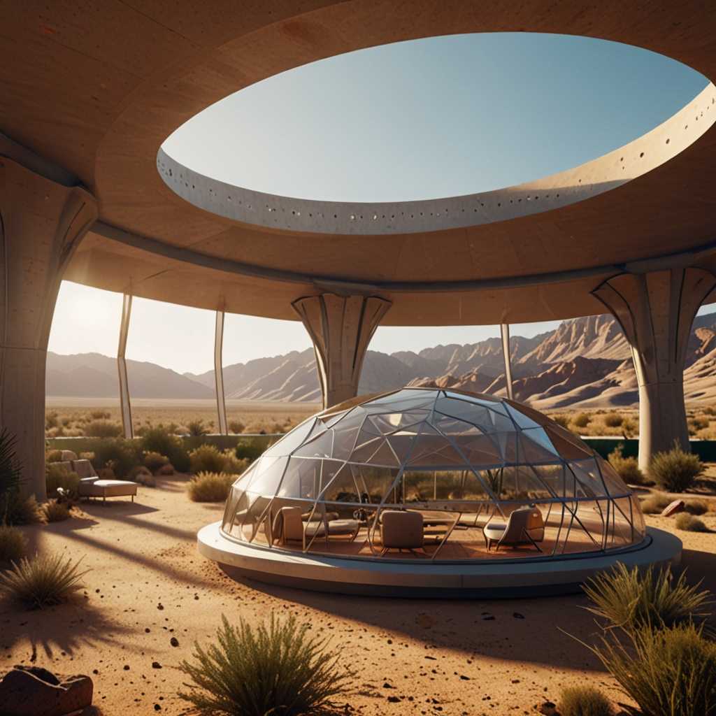 Leonardo Lightning XL A futuristic dome habitat located in a d 2