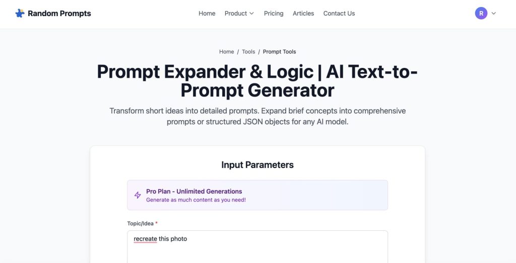 Prompt expander tool